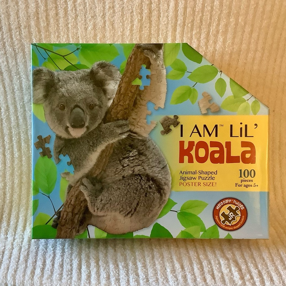 Brand New Madd Capp “I AM LiL’ KOALA BEAR ” 100 Piece Animal Shaped Puzzle